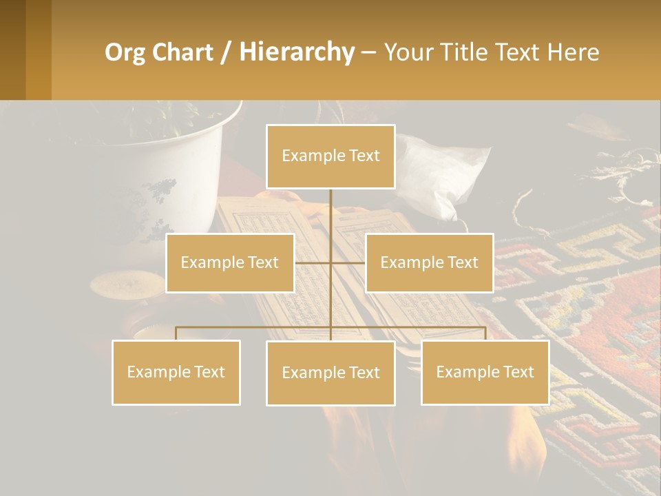 A Potted Plant Sitting On Top Of A Wooden Table PowerPoint Template