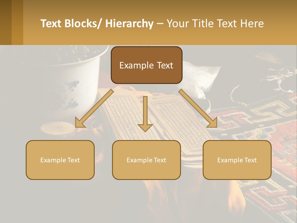 A Potted Plant Sitting On Top Of A Wooden Table PowerPoint Template