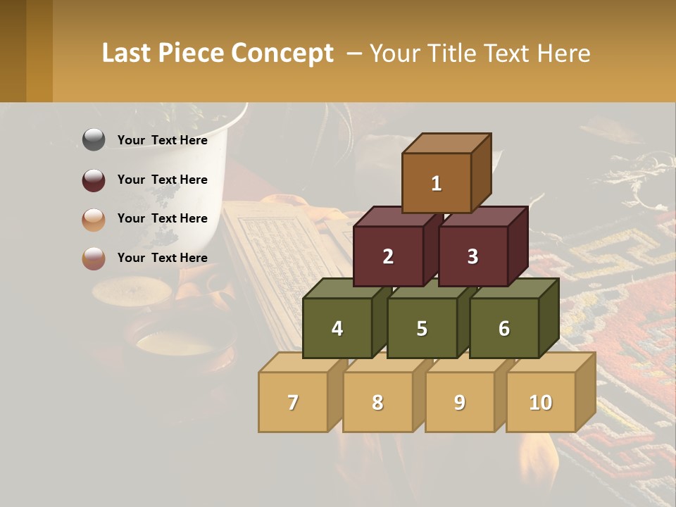 A Potted Plant Sitting On Top Of A Wooden Table PowerPoint Template