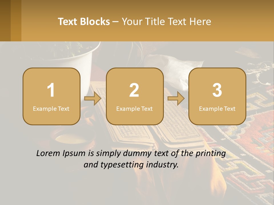 A Potted Plant Sitting On Top Of A Wooden Table PowerPoint Template