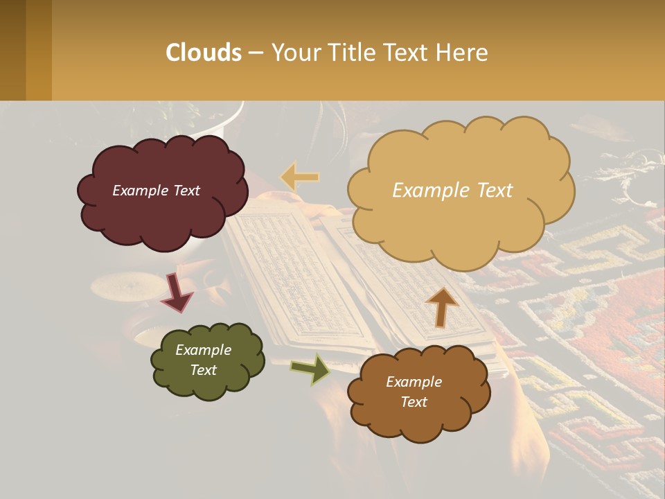 A Potted Plant Sitting On Top Of A Wooden Table PowerPoint Template