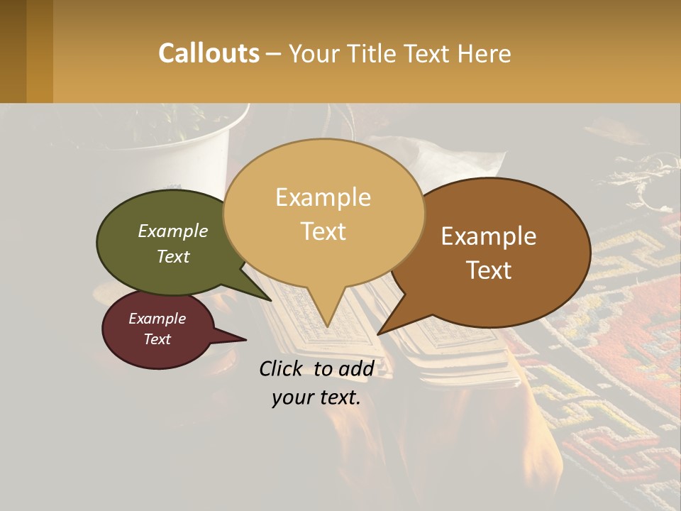 A Potted Plant Sitting On Top Of A Wooden Table PowerPoint Template