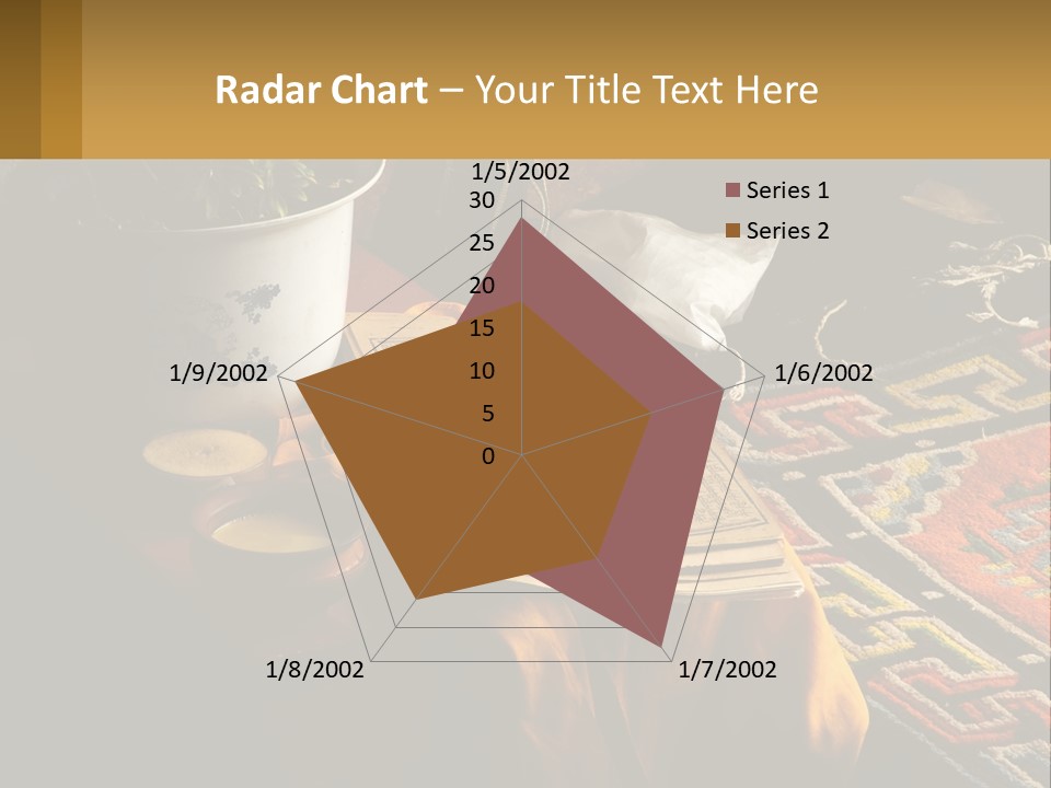 A Potted Plant Sitting On Top Of A Wooden Table PowerPoint Template