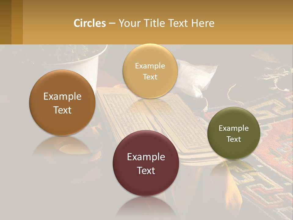 A Potted Plant Sitting On Top Of A Wooden Table PowerPoint Template