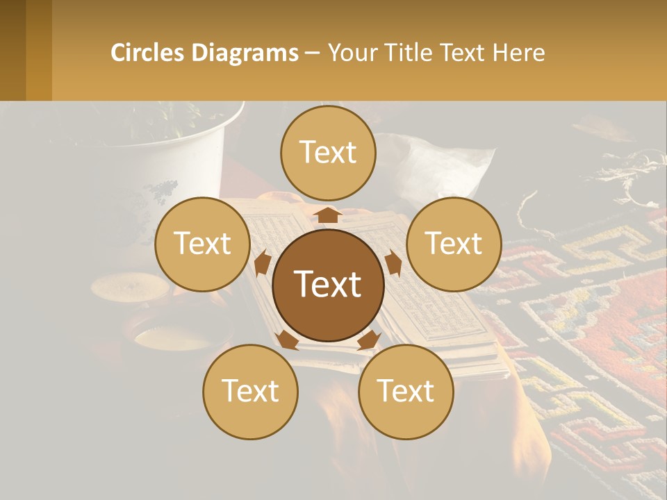 A Potted Plant Sitting On Top Of A Wooden Table PowerPoint Template