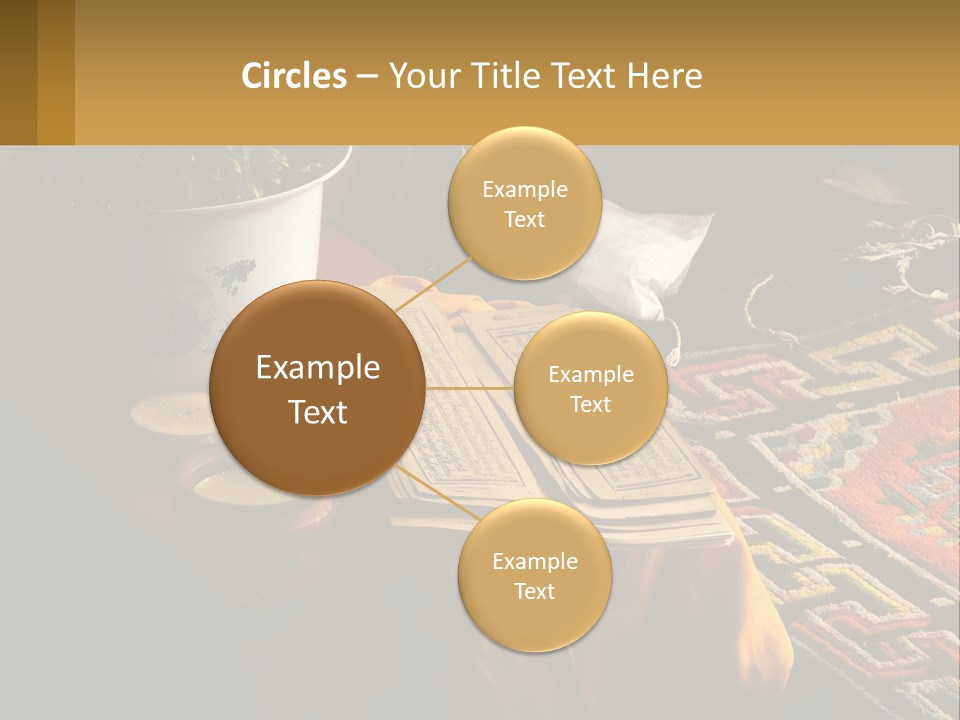 A Potted Plant Sitting On Top Of A Wooden Table PowerPoint Template
