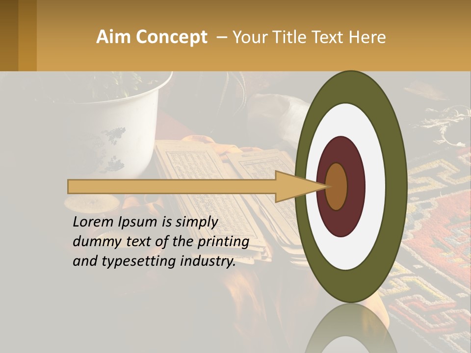 A Potted Plant Sitting On Top Of A Wooden Table PowerPoint Template