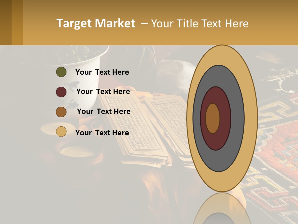 A Potted Plant Sitting On Top Of A Wooden Table PowerPoint Template