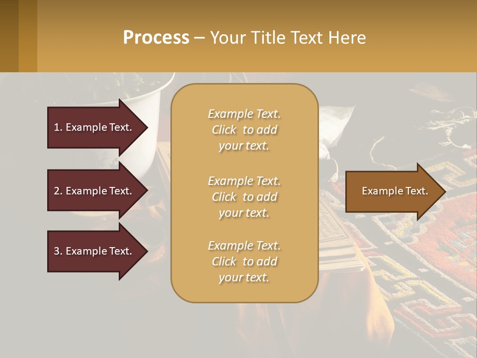 A Potted Plant Sitting On Top Of A Wooden Table PowerPoint Template