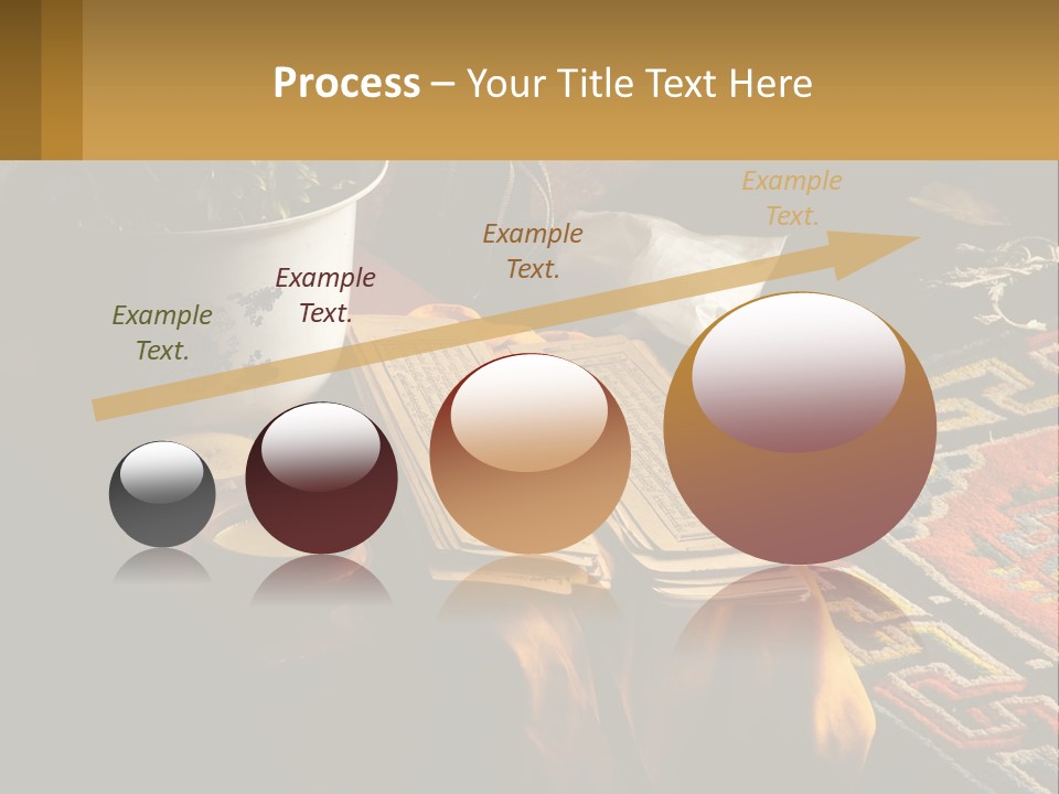 A Potted Plant Sitting On Top Of A Wooden Table PowerPoint Template