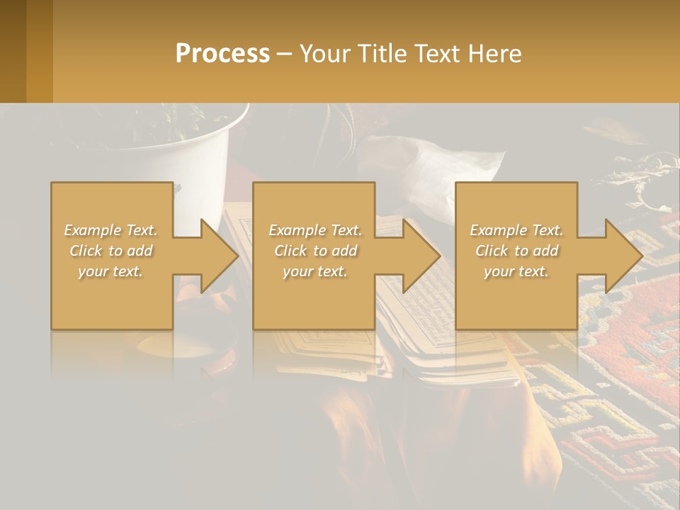 A Potted Plant Sitting On Top Of A Wooden Table PowerPoint Template