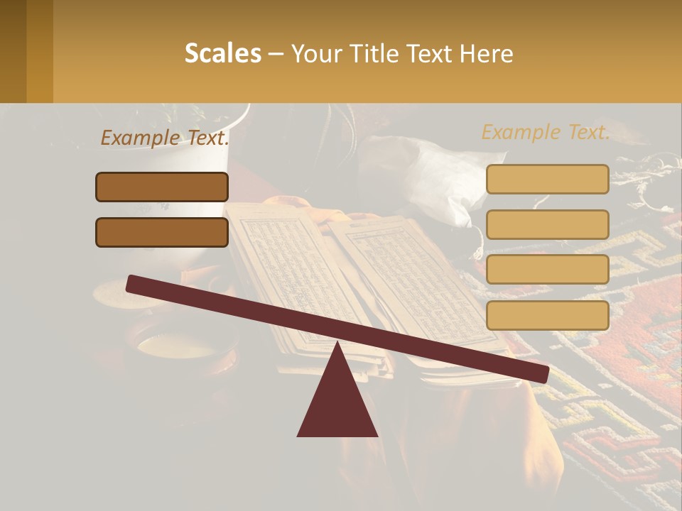 A Potted Plant Sitting On Top Of A Wooden Table PowerPoint Template