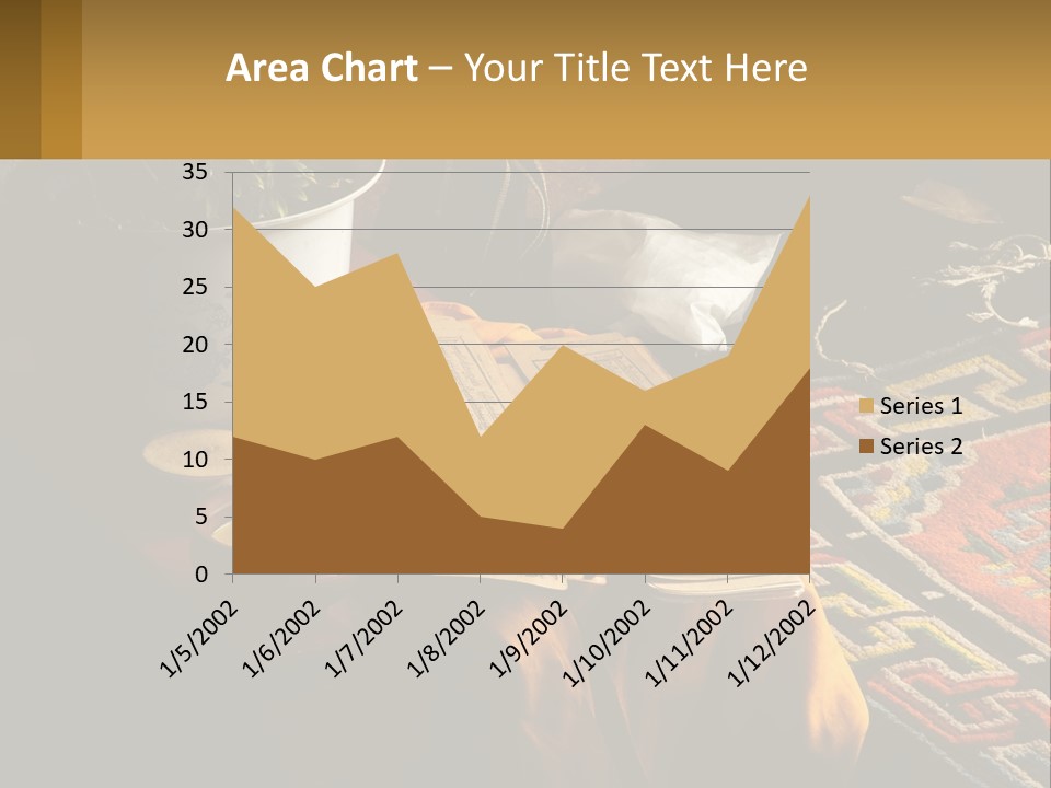A Potted Plant Sitting On Top Of A Wooden Table PowerPoint Template