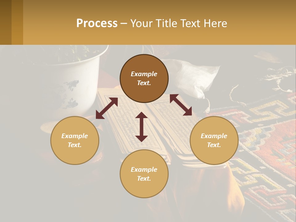 A Potted Plant Sitting On Top Of A Wooden Table PowerPoint Template