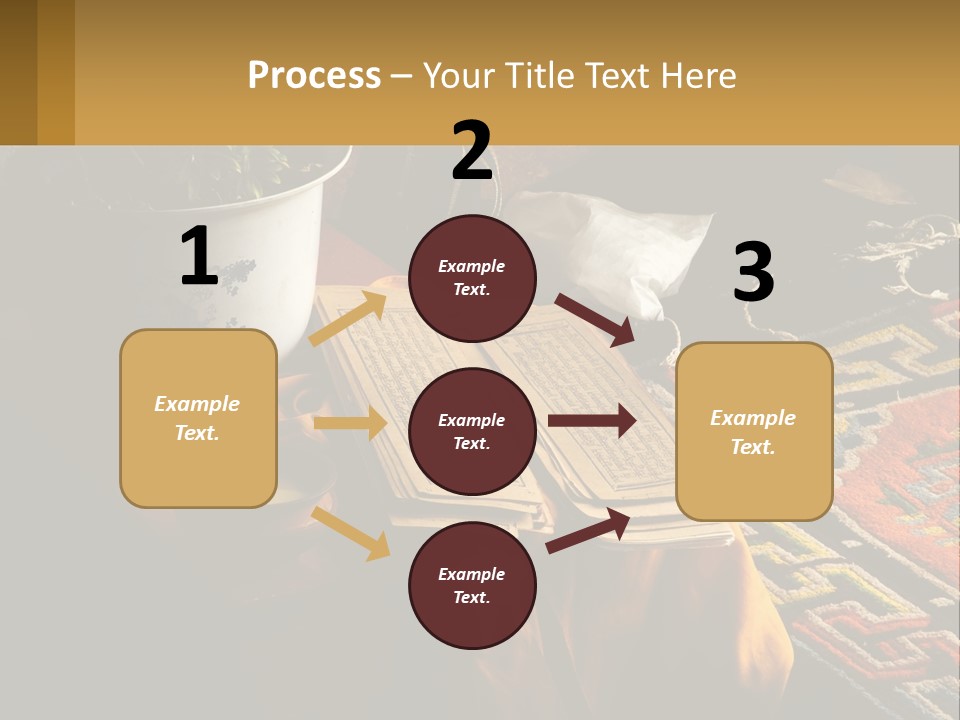 A Potted Plant Sitting On Top Of A Wooden Table PowerPoint Template
