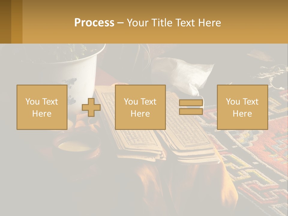 A Potted Plant Sitting On Top Of A Wooden Table PowerPoint Template