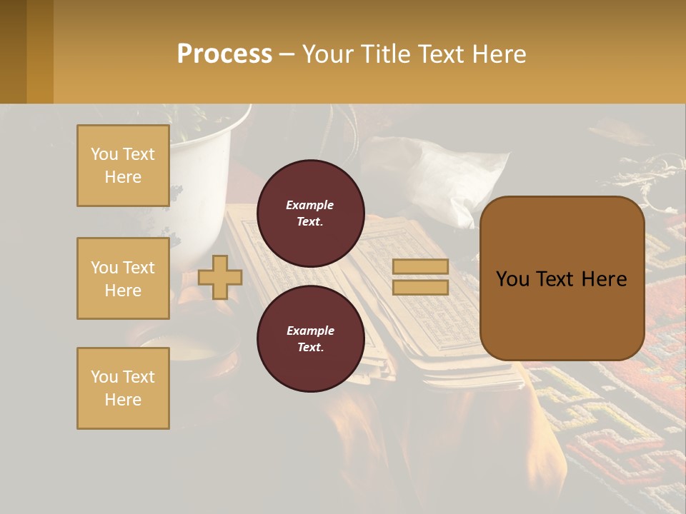 A Potted Plant Sitting On Top Of A Wooden Table PowerPoint Template