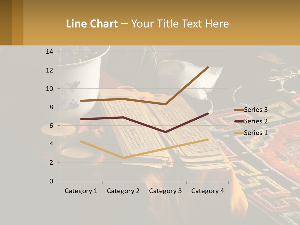 A Potted Plant Sitting On Top Of A Wooden Table PowerPoint Template
