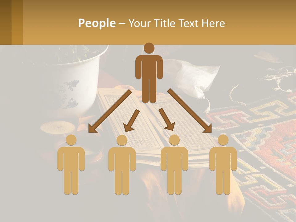 A Potted Plant Sitting On Top Of A Wooden Table PowerPoint Template