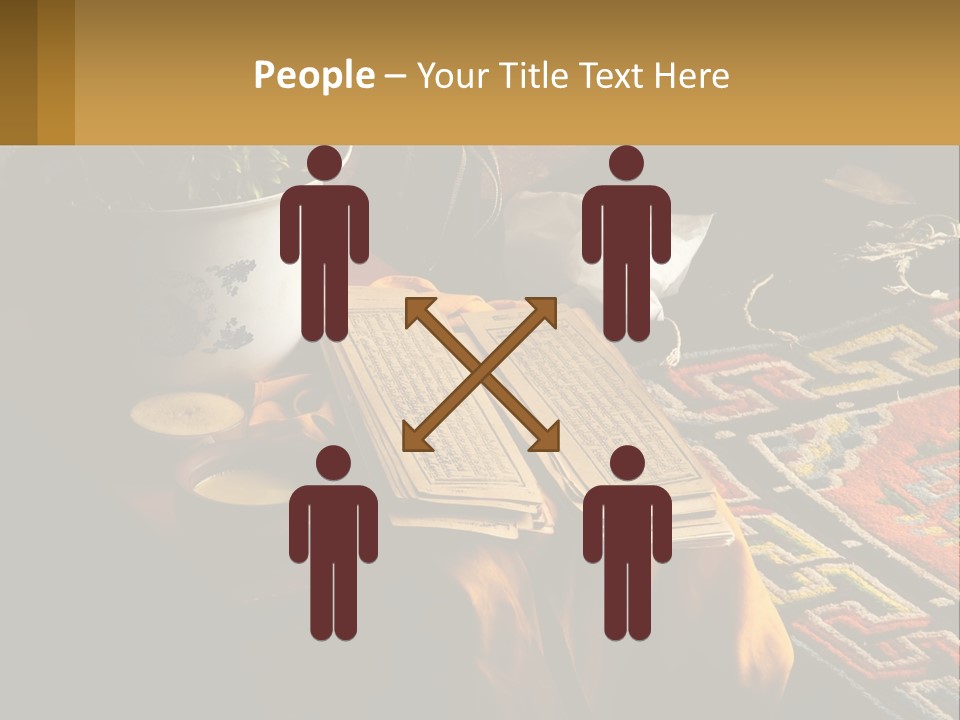 A Potted Plant Sitting On Top Of A Wooden Table PowerPoint Template