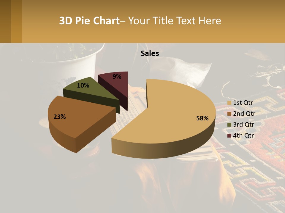 A Potted Plant Sitting On Top Of A Wooden Table PowerPoint Template