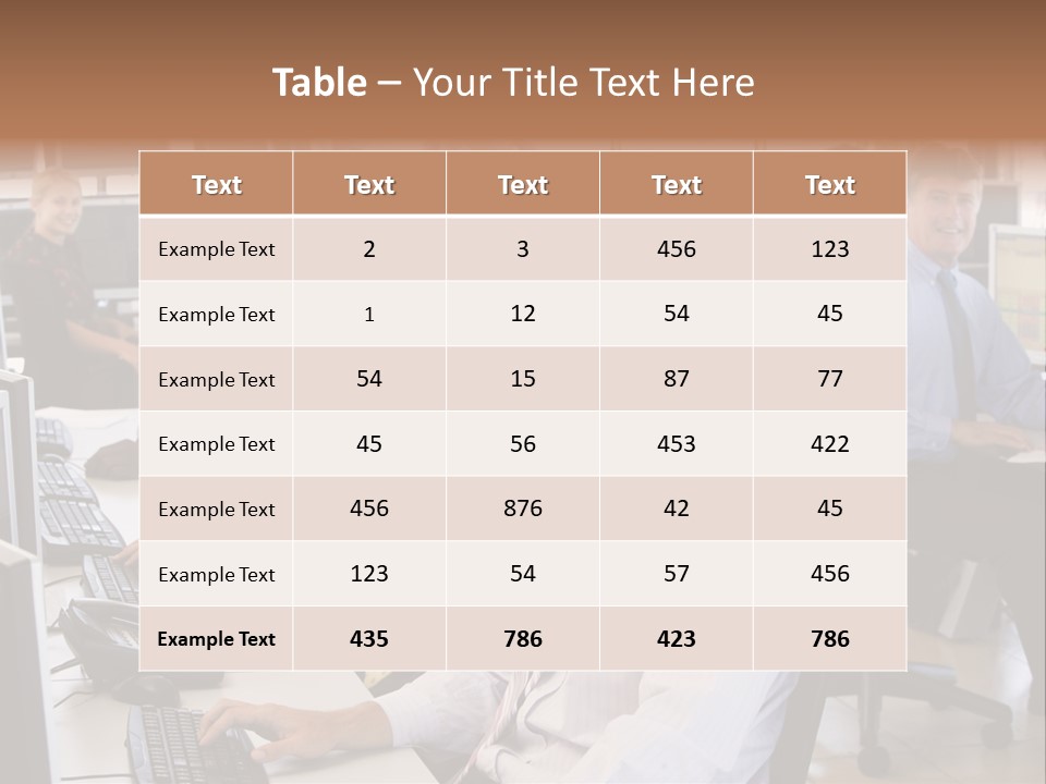 A Group Of People Sitting In Front Of Computers PowerPoint Template
