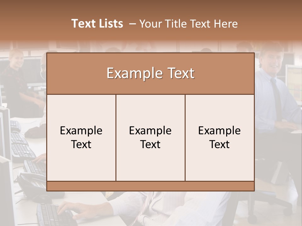 A Group Of People Sitting In Front Of Computers PowerPoint Template