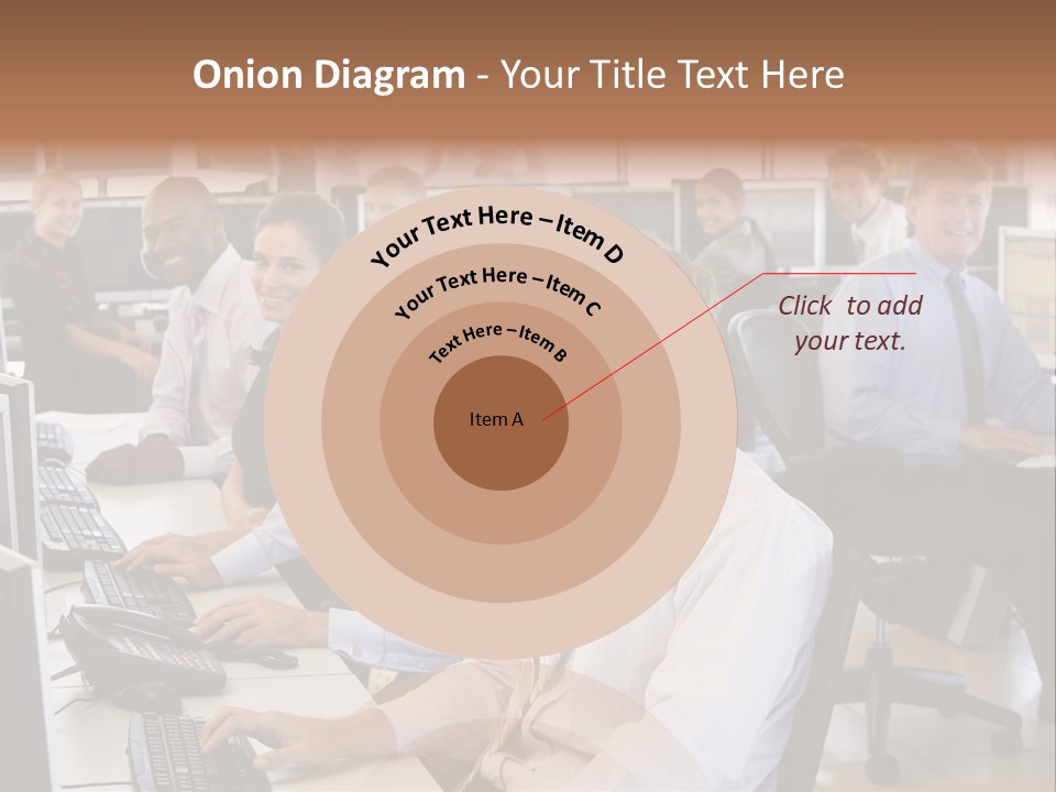 A Group Of People Sitting In Front Of Computers PowerPoint Template