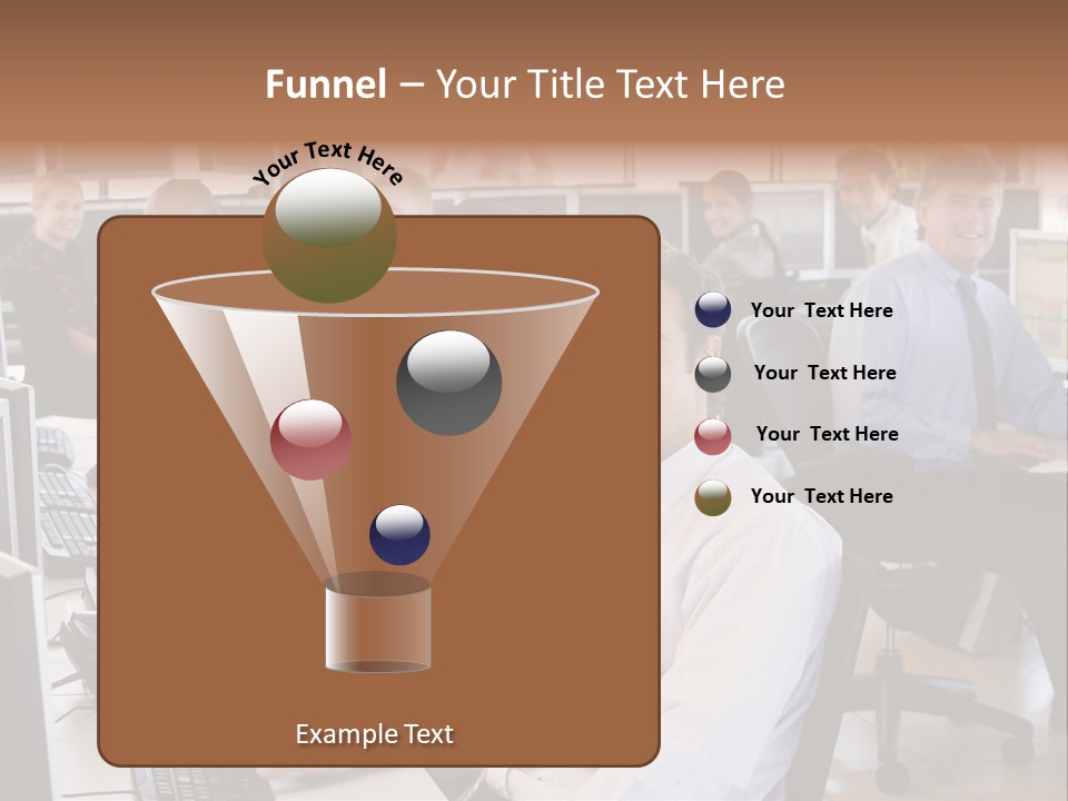 A Group Of People Sitting In Front Of Computers PowerPoint Template