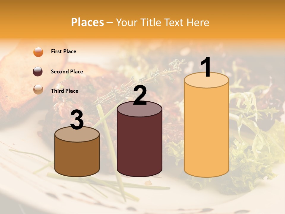 A Plate Of Food With Bread And Lettuce PowerPoint Template