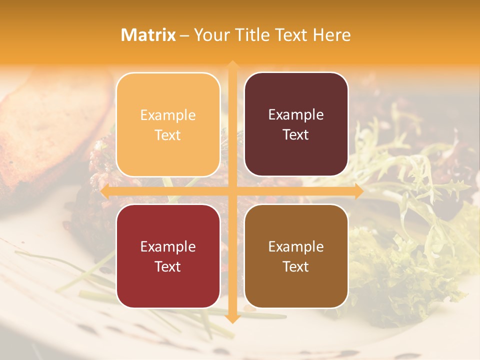 A Plate Of Food With Bread And Lettuce PowerPoint Template