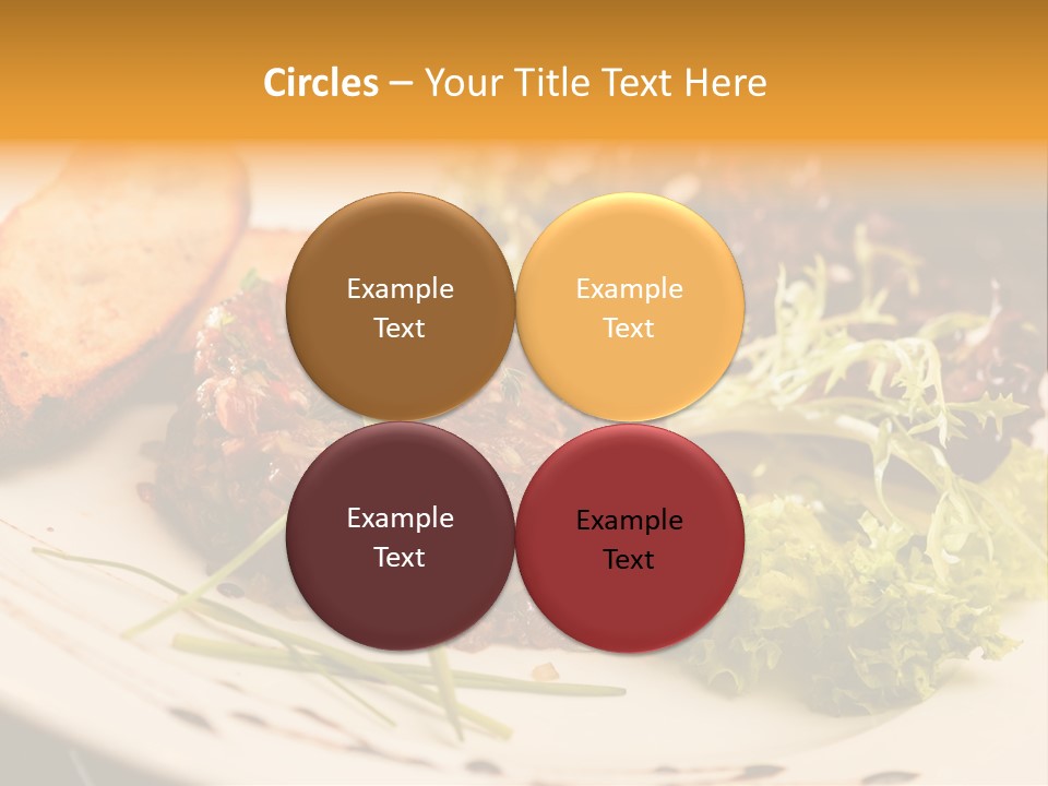 A Plate Of Food With Bread And Lettuce PowerPoint Template