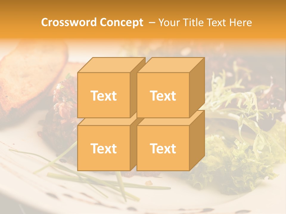 A Plate Of Food With Bread And Lettuce PowerPoint Template