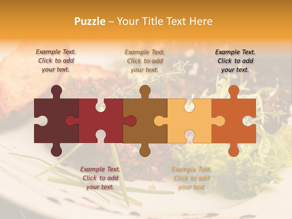 A Plate Of Food With Bread And Lettuce PowerPoint Template