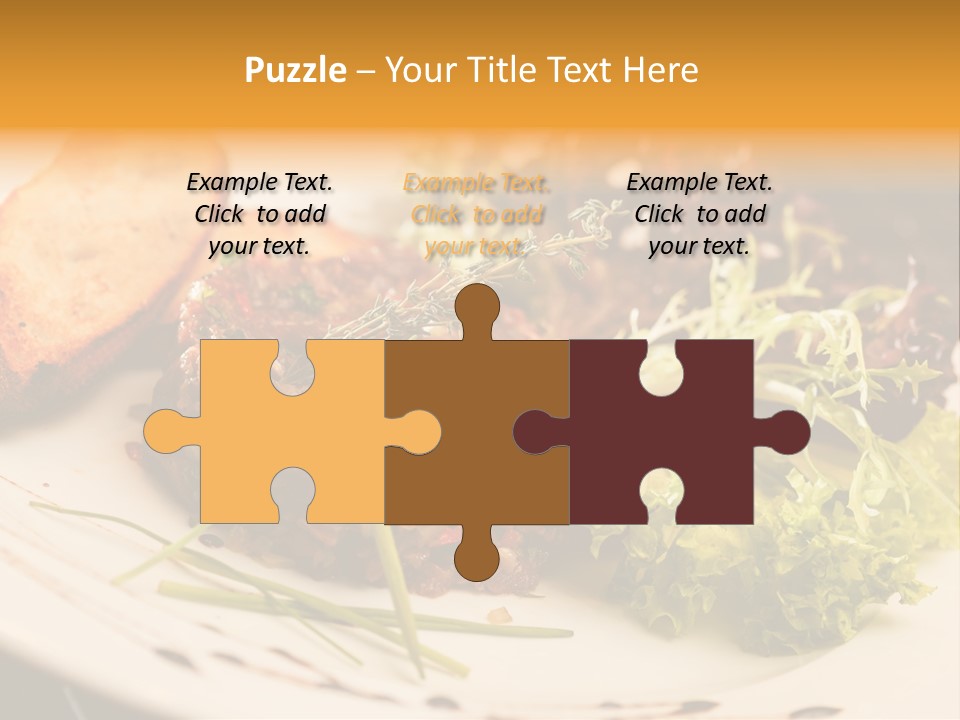 A Plate Of Food With Bread And Lettuce PowerPoint Template