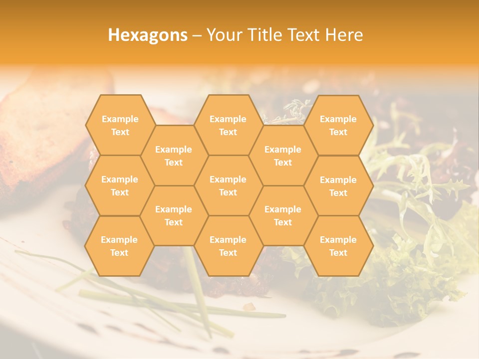 A Plate Of Food With Bread And Lettuce PowerPoint Template