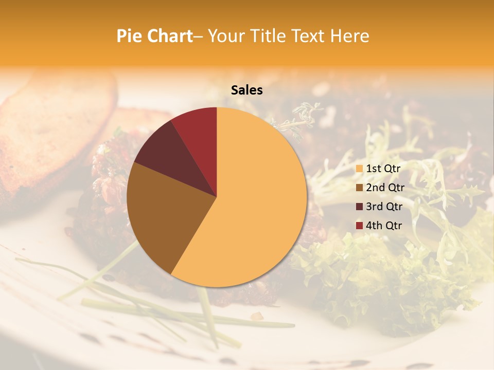 A Plate Of Food With Bread And Lettuce PowerPoint Template