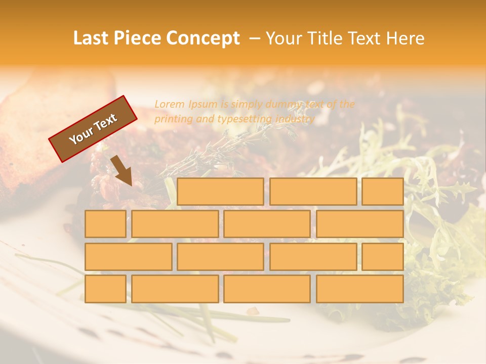 A Plate Of Food With Bread And Lettuce PowerPoint Template