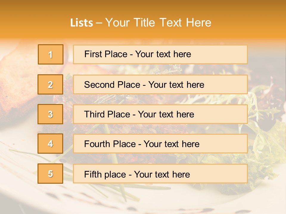 A Plate Of Food With Bread And Lettuce PowerPoint Template