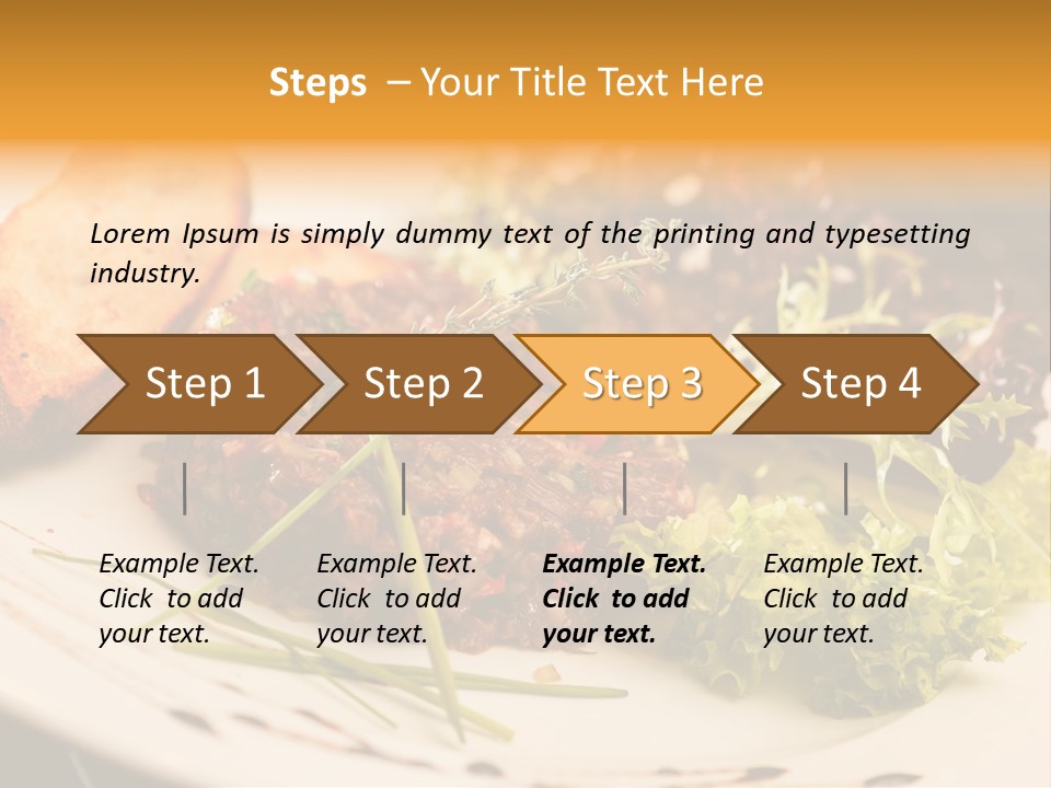 A Plate Of Food With Bread And Lettuce PowerPoint Template