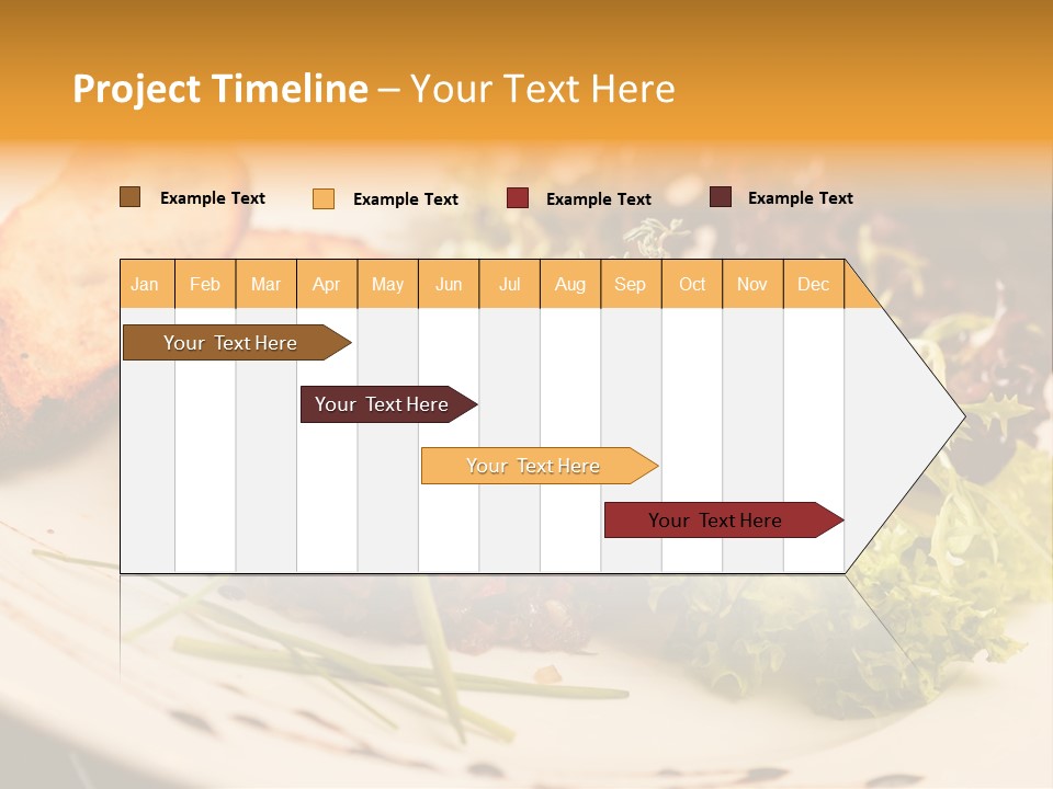 A Plate Of Food With Bread And Lettuce PowerPoint Template