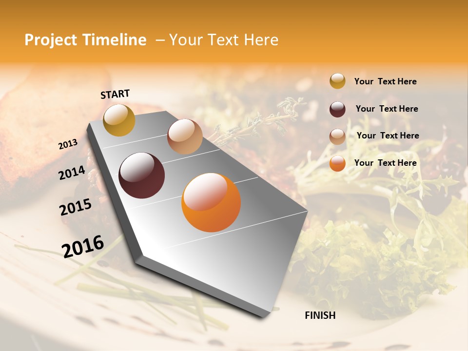 A Plate Of Food With Bread And Lettuce PowerPoint Template