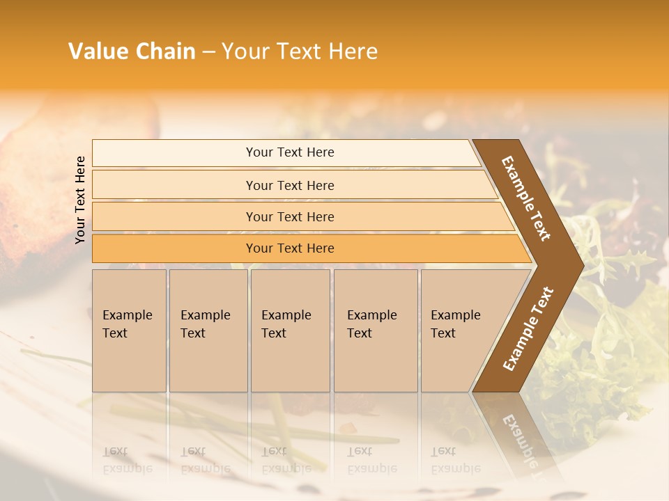 A Plate Of Food With Bread And Lettuce PowerPoint Template