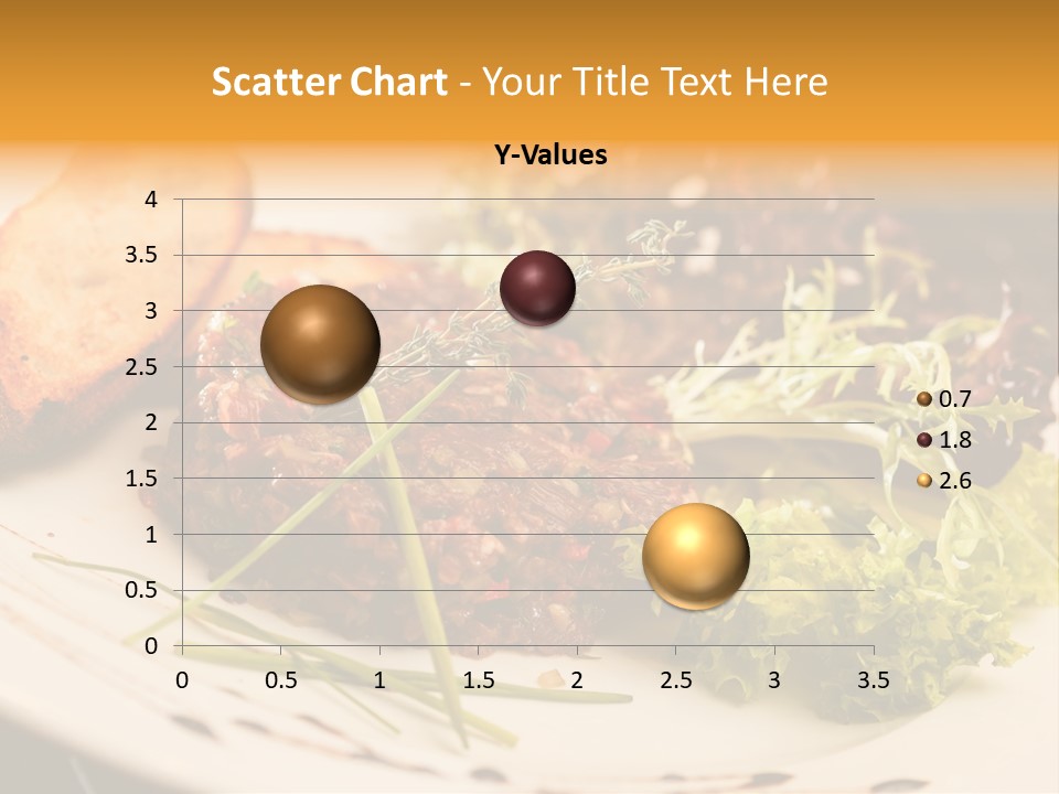 A Plate Of Food With Bread And Lettuce PowerPoint Template