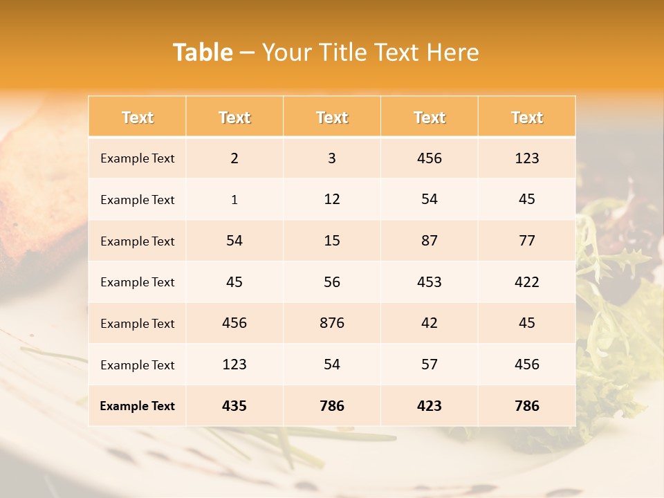 A Plate Of Food With Bread And Lettuce PowerPoint Template