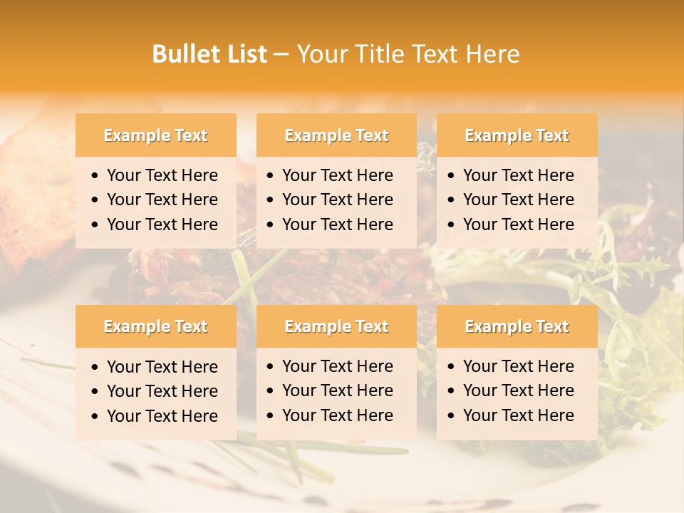 A Plate Of Food With Bread And Lettuce PowerPoint Template