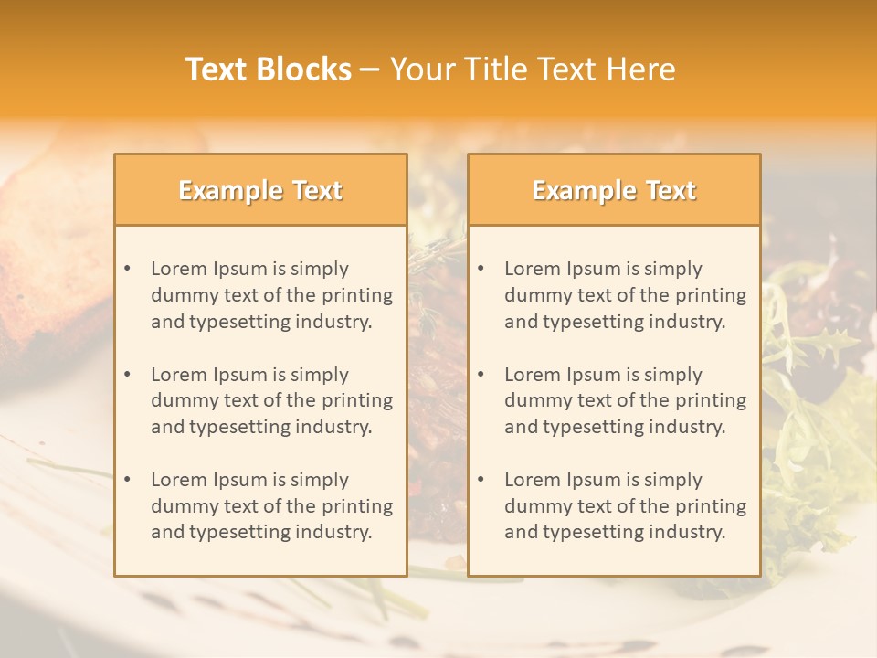 A Plate Of Food With Bread And Lettuce PowerPoint Template