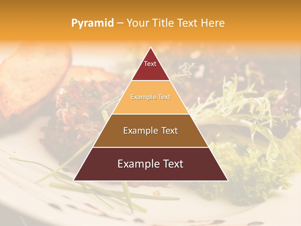 A Plate Of Food With Bread And Lettuce PowerPoint Template