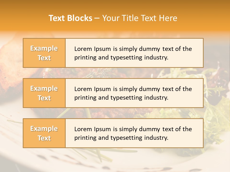 A Plate Of Food With Bread And Lettuce PowerPoint Template