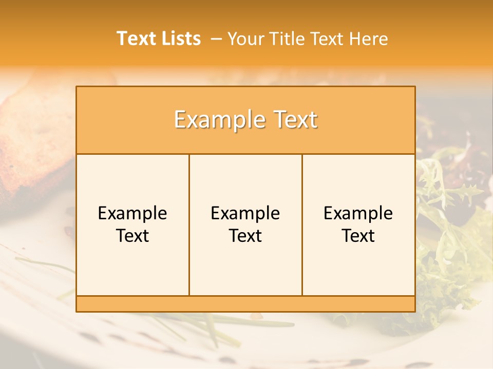 A Plate Of Food With Bread And Lettuce PowerPoint Template